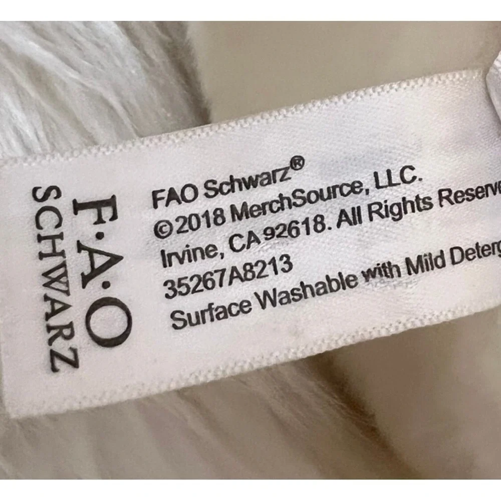 FAO Schwarz French Bulldog Plush Stuffed Animal Black White Red Collar 2018